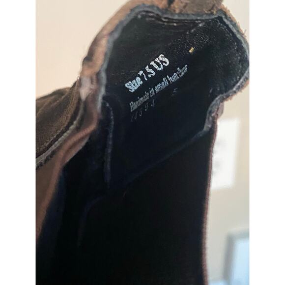 Thursday Boot Co Chelsea Boots Distressed Suede Duchess Brown 7.5 - Picture 6 of 8